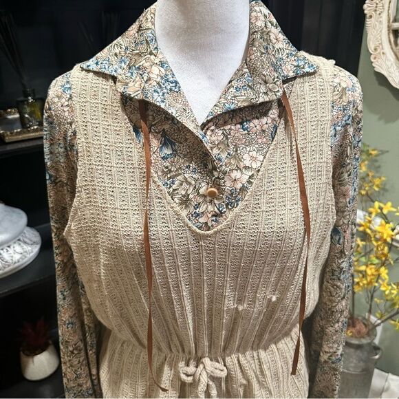 Marta D Vintage Floral Dress and Vest Size M/L - Picture 2 of 12